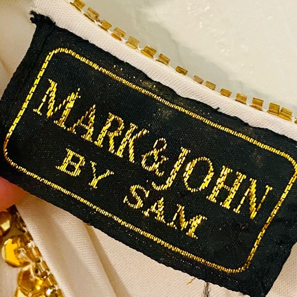 EUC Vintage Mark & John by Sam Pure Silk Cocktail Dress w/ Beaded Fringe - Picture 12 of 14